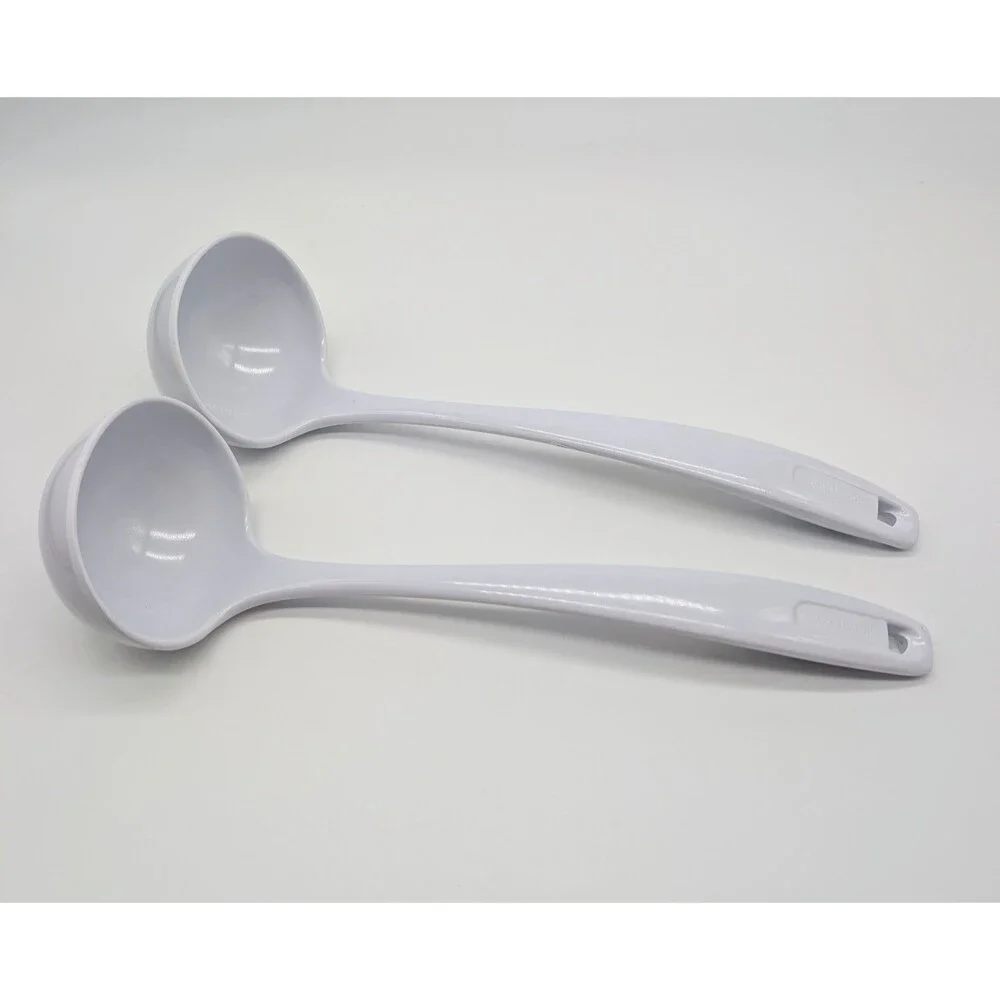 Set Of 2 Goodcook White Melamine Ladles BPA Free 12
